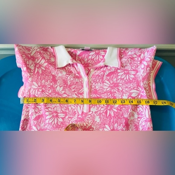 TALBOTS Pink White Casual Shirt Dress Size S - Picture 10 of 10